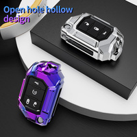 Funda de aleación de Zinc para llave de control remoto de coche para Jeep Wrangler JL TJ Gladiator JT 2018 2019 accesorios de soporte llavero Fob