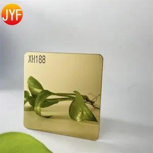 Y263 Best Selling Hotel Decoration 201 301 316 Mirror Gold Stainless Steel Plate For Sale