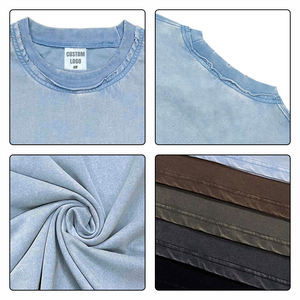 Camiseta de Hombre Estilo Urbano, Tejido Grueso, Lavado Vintage, Degradado, Tallas Grandes y Altas, Personalizable con Logotipo, Suministro OEM - Product Image 6