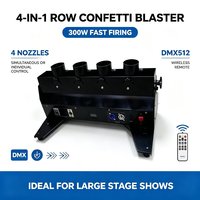 Canon à confettis métallique Shiyi 300W à 4 coups avec télécommande DMX512 AC 220V pour mariages, anniversaires et fêtes