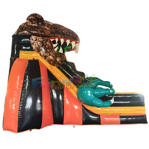 Giant commercial bouncy castle toboggan gonflable kids <b>inflatable</b> T rex slide for outdoor party - Product Image 5