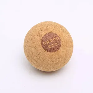 Оптовая продажа, Балансирующий шар для йоги, натуральный спортивный Массажный мяч для ног из пробки для йоги, упражнений