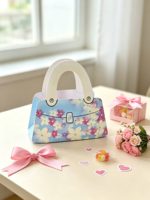 Sac cadeau personnalisé en forme de sac à main avec motif étoile et chaîne, mignon sac à bonbons pour anniversaire d'enfants, Pâques et cadeaux de fêtes