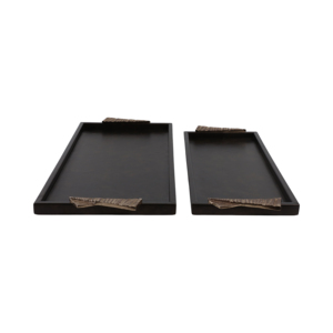 Vassoio decorativo moderno con manici in alluminio per centrotavola da caffè, decorazione per camera da letto e bagno - Product Image 3