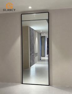 Portes coulissantes <span class=keywords><strong>en</strong></span> <span class=keywords><strong>verre</strong></span> miroir ultra-minces <span class=keywords><strong>en</strong></span> aluminium <span class=keywords><strong>sur</strong></span> <span class=keywords><strong>mesure</strong></span>, sans rail, <span class=keywords><strong>porte</strong></span> invisible, double vitrage, <span class=keywords><strong>porte</strong></span> <span class=keywords><strong>en</strong></span> <span class=keywords><strong>verre</strong></span> cachée - Product Image 6