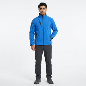 Men's Branded Softshell Jacket Cotton-Filled Waterproof Autumn Bomber <b>Canvas</b> Sherpa Hooded Windproof Stretch Outdoor Stand - Product Image 1