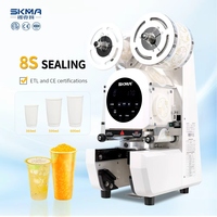 Machine de cachetage entièrement automatique à haute efficacité pour la machine de cachetage de tasse d'acier inoxydable en plastique de boisson de jus