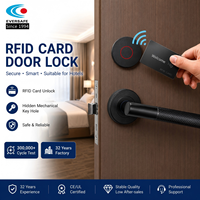 Perangkat Lunak Manajemen & SDK Gratis, Dilengkapi Sistem Kunci Hotel RFID 13.56MHz dari Paduan Seng Solid |   Desain Tipe Terpisah + Anti Debu |