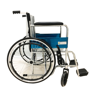 Silla de ruedas manual ligera de acero al carbono para discapacitados plegables de rehabilitación médica multifuncional - Product Image 2