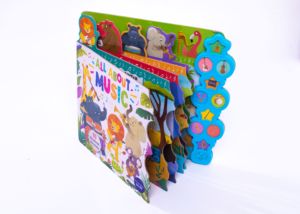 Libro de sonido interactivo bilingüe, 10 botones de elevación de solapas que revelan sonidos de animales, sonido de animales, cartón duradero hecho por <span class=keywords><strong>Peekaboo</strong></span> - Product Image 5