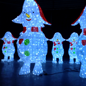ไฟประดับรูปตุ๊กตาหิมะ LED ขนาดใหญ่เกรดเชิงพาณิชย์ สำหรับสวนสนุก รีสอร์ท และการแสดงตกแต่งคริสต์มาสกลางแจ้ง - Product Image 1