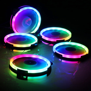 סיטונאי rgb מאוורר מחשב מאוורר rgb led קירור מחשב rgb אוהדי עבור מחשב קירור