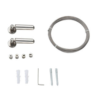 Accesorios Multifuncionales para Cables de Acero Inoxidable de 5 Metros, <span class=keywords><strong>Tensor</strong></span> de Cortina Plegable, Juego de Varillas para <span class=keywords><strong>Tendedero</strong></span> con Componentes Metálicos - Product Image 2