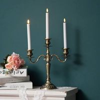 Bougie électronique sans flamme en cire véritable ivoire, à effet spirale, avec LED scintillante
