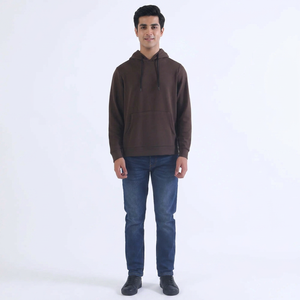 Sweat à capuche zippé intégral en coton French Terry de haute qualité pour homme, style Onstyle, avec broderie effet vieilli, délavage acide personnalisé et patchwork, coupe courte - Product Image 1