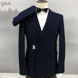 2024 người đàn ông của bộ chất lượng cao Slim đôi lỗ thông hơi đỉnh ve áo tiệc cưới phù hợp với quý ông kinh doanh phù hợp với cho nam giới - Product Image 5