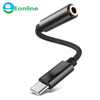 Adaptateur de câble audio USB C vers prise jack 3,5 mm EONLINE, câble pour écouteurs, prise jack 3,5 mm pour Huawei P20 Xiaomi Mi 10