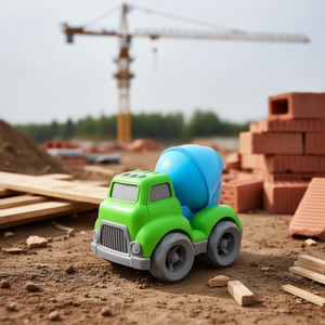 Camion malaxeur pour enfants 190, jouet de construction en plastique durable, malaxeur à béton, emballé en BOPP - Product Image 3
