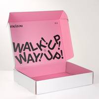 Boîte cadeau en carton ondulé auto-montable recyclable de luxe pour chaussettes, marques haut de gamme, personnalisée, avec lamination brillante mate et gaufrage