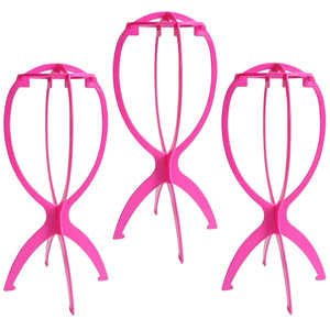 Soporte de Peluca de plástico plegable multicolor al por mayor soporte de Peluca de alta calidad ajustable soporte de peluca portátil - Product Image 1