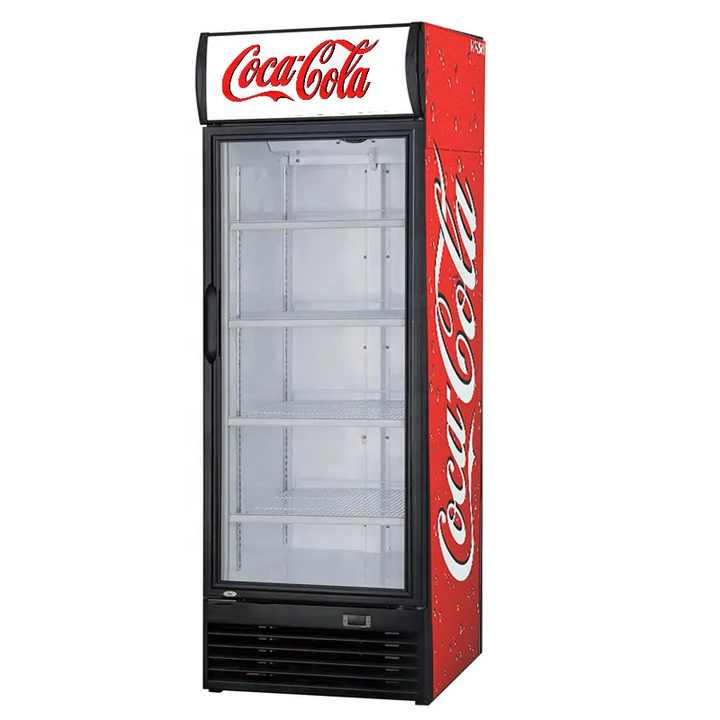 Single Door Glass Door Refrigerator for Coca Cola - 130W Display
