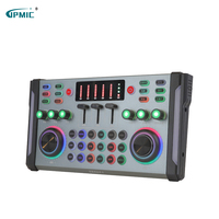 Carte son 48V, Interface externe Usb, Microphone en direct, fonction de carte son pour ordinateur Pc, musique noire