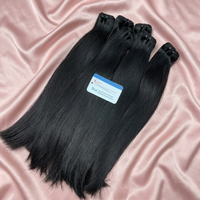 Extensions de cheveux naturels lisses de qualité supérieure, double trame, cheveux vierges vietnamiens, couleur naturelle