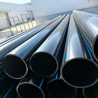 Tuyau en PE haute densité noir à paroi épaisse, grand diamètre 400 mm, tuyaux en HDPE pour l'alimentation en eau agricole