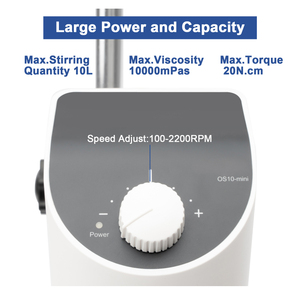 OS10-Mini 10L điện máy trộn chất lỏng thời gian và tốc độ điều chỉnh khuấy que phòng thí nghiệm tương tự trên không khuấy - Product Image 3