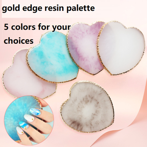 Palette de présentation pour ongles en forme de cœur, 5 couleurs, en résine, pour mélange de vernis gel acrylique, pour salon de manucure - Product Image 5
