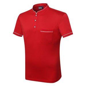 Hotel e ristorante <span class=keywords><strong>cameriere</strong></span> colletto Stand T Shirt Polo con tasca - Product Image 2