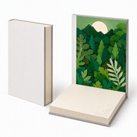 Waldgrünes Papierschnitt-Botanik-Cover Extra Dickes Kartonpapier Sojatinte Beschreibbare Seiten Individuelles Hardcover-Notizbuch Druck