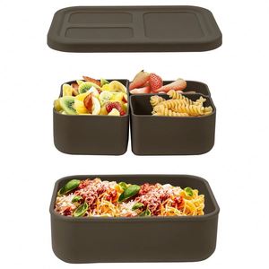 Insulated Detachable Portable Bento Silicone Leakproof Food Container Feedings <b>Set</b> <b>Lunch</b> Box for School Office Children Kid Baby - Product Image 3