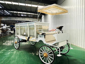 Carroza Fúnebre Eléctrica de Lujo, Estilo Carruaje Real Vintage, Color Personalizado, Carroza de Transporte de Ataúdes de Vidrio para Ceremonias Fúnebres - Product Image 6