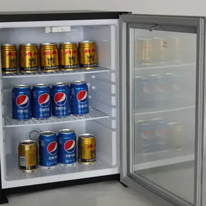 Tủ lạnh mini 50L với cửa kính hấp thụ 50L cho phòng khách sạn