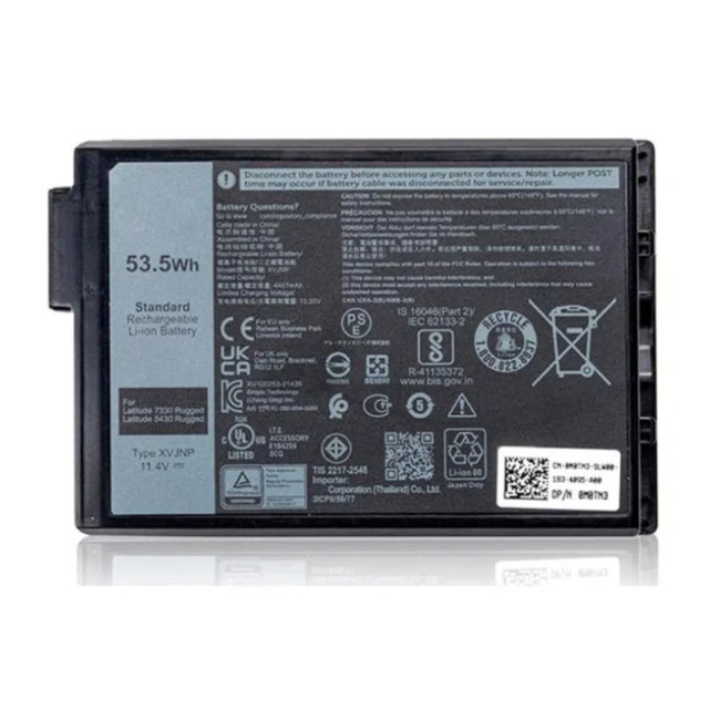 XVJNP Laptop Battery Notebook Battery for Dell Latitude 5430 Rugged Latitude 7330 Rugged Series 53.5Wh