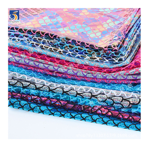 YX797-1 Mỹ phổ biến <span class=keywords><strong>Spandex</strong></span> dệt kim <span class=keywords><strong>4</strong></span> cách căng đầy màu sắc lurex sáng bóng cá Quy mô vải cho sân khấu váy bên trẻ em - Product Image 3