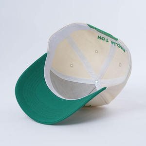 Casquette de baseball sportive à 5 panneaux en coton de haute qualité avec logo brodé personnalisé, bicolore, à fermeture snapback pour homme - Product Image 5