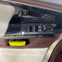 Pièces d'intérieur en acajou ABS pour Toyota Bz4x 2022 Couvercle d'interrupteur de levage en fibre de carbone