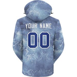Veste de pluie imperméable personnalisée, coupe-vent léger à capuche, lettres et chiffres contrastés, unisexe, adulte, design sportif et simple - Product Image 2