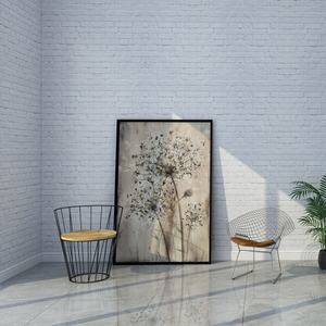 ภาพวาดบนผ้าใบลายดอกแดนดิไลออน งานศิลปะตกแต่งผนังสไตล์อเมริกันย้อนยุค วาดด้วยมือ สำหรับตกแต่ง ขายส่ง - Product Image 6