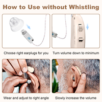 Aide auditive BTE rechargeable Bluk Buy OTC CIC Open Ear pour seniors avec étui de chargement