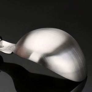 Cuillère à glace en acier inoxydable avec manche en bois de qualité supérieure, logo personnalisé, pour cadeaux promotionnels d'entreprise - Product Image 5
