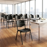 Chaise de formation ergonomique moderne en plastique avec dossier à poignée pour salles de classe et salles de conférence
