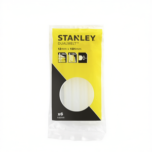 <b>Stanley</b> Dualmelt Glue <b>Sticks</b> 12mm x 101mm 6 Pack Hot Melt Refills - Product Image 2