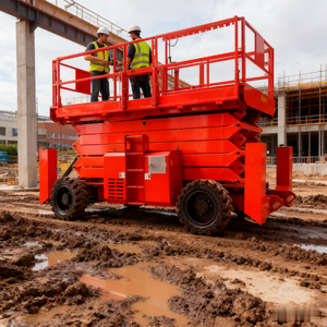 Electric All Terrain Scissor Lift <b>Platform</b> 4m 6m 8m Crawler Mobile Scissor Lift With CE Certificate - Product Image 3