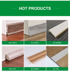 <span class=keywords><strong>Plinthe</strong></span> en SPC de qualité supérieure, ligne décorative d'intérieur, 80 mm, imitation noyer standard - Product Image 2