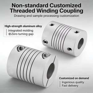 Acoplamiento Roscado de Aleación de Aluminio <span class=keywords><strong>RB</strong></span>/RS Flexible de Alta Calidad Personalizable, de Alta Precisión, Integrado, OEM, Libre de Mantenimiento - Product Image 1
