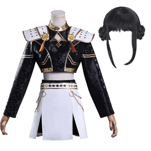 Set di Cosplay KPop cacciatori di demoni KPop da donna di Halloween Rumi uniforme nera da palcoscenico AOKG-170 include abiti - Product Image 2
