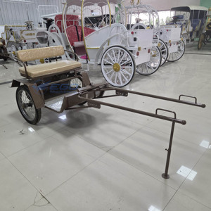 XCEGO Superbe mini-chariot à chevaux et calèche pour poney à 2 roues pour adultes, 2 places, pneus pneumatiques, garantie de 2 ans - Meilleur prix d'usine - Product Image 2